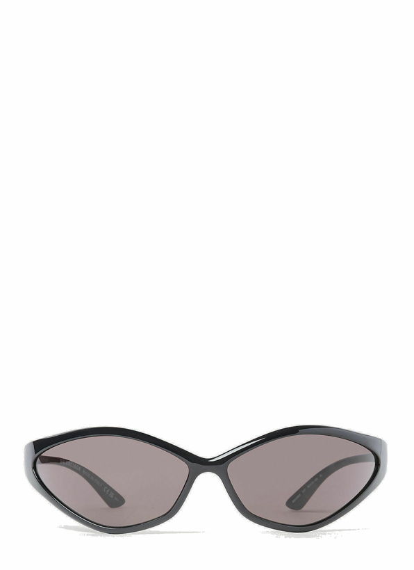 Photo: Balenciaga - 0285S 90s Oval Sunglasses in Black