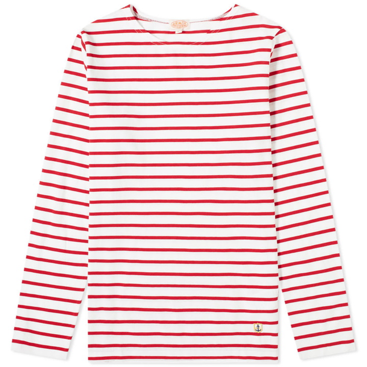 Photo: Armor-Lux Long Sleeve 73792 Mariniere Tee White & Red