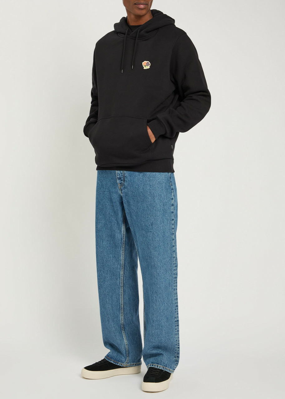 Les Deux Felipe Hooded Cotton Sweatshirt Black