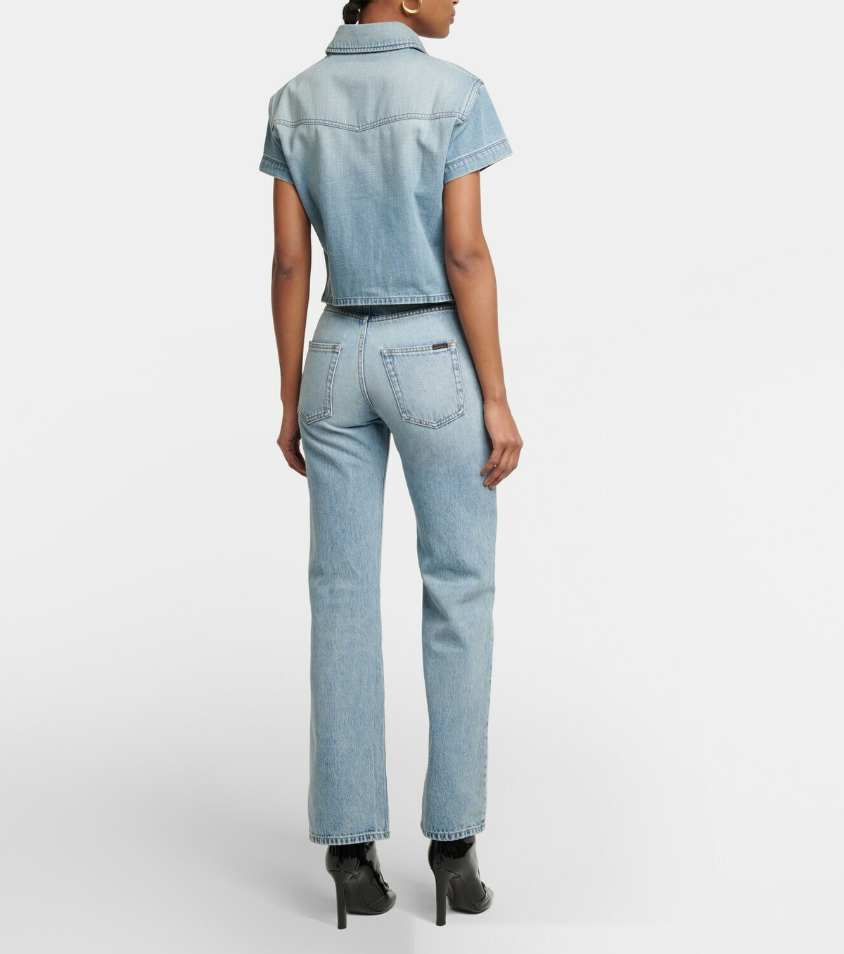 Saint Laurent - Cropped denim shirt