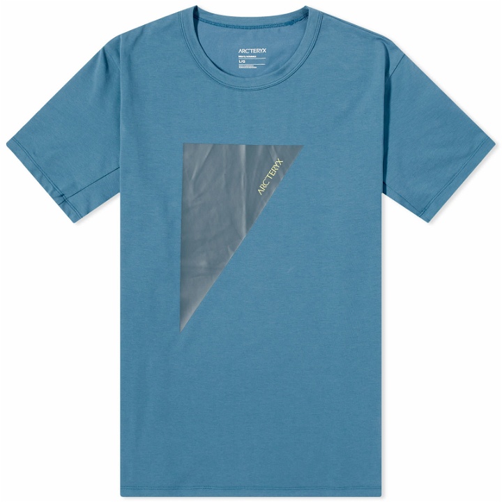 Photo: Arc'teryx Men's Captive Arc'postrophe Word T-Shirt in Serene