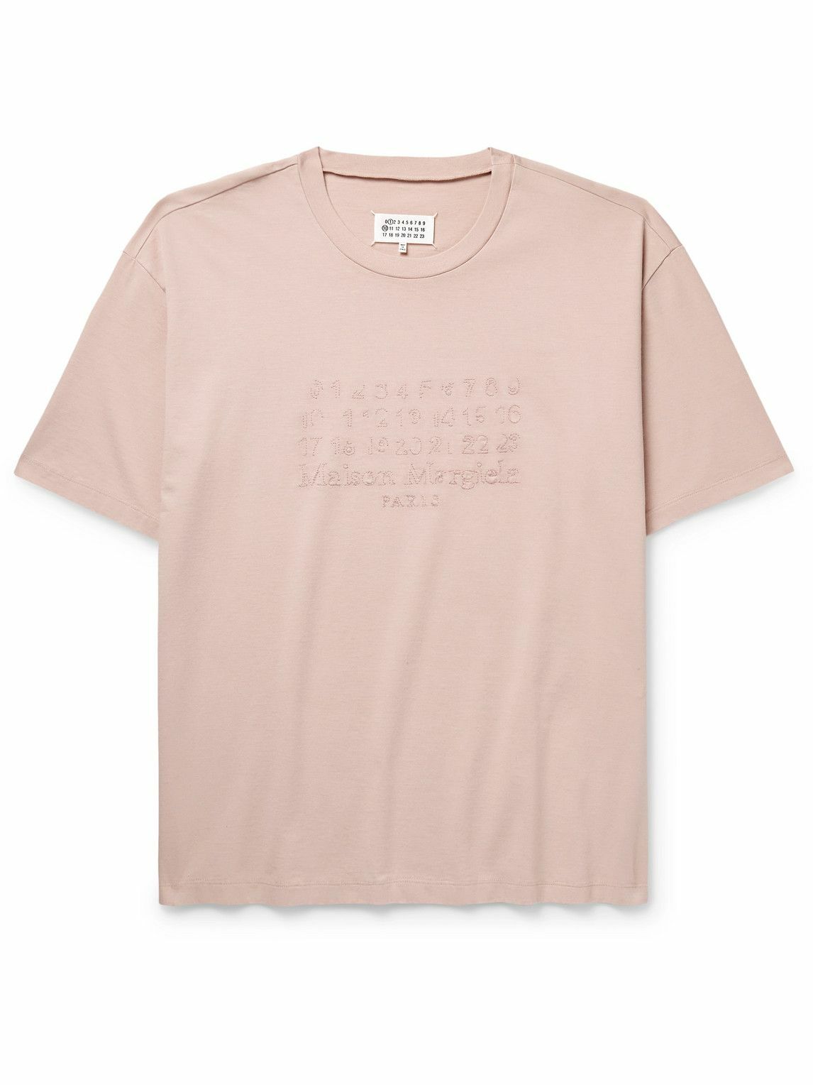 Tシャツ・カットソー MAISON MARGIELA LOGO EMBROIDERED COTTON T-SHIRT 24956693_55167449_600.jpg