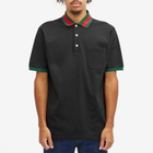 Gucci Men's GRG Collar Polo in Black