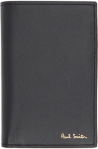 Paul Smith Black Signature Stripe Interior Card Wallet