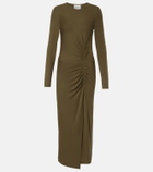 Marant Etoile Jelina gathered jersey maxi dress
