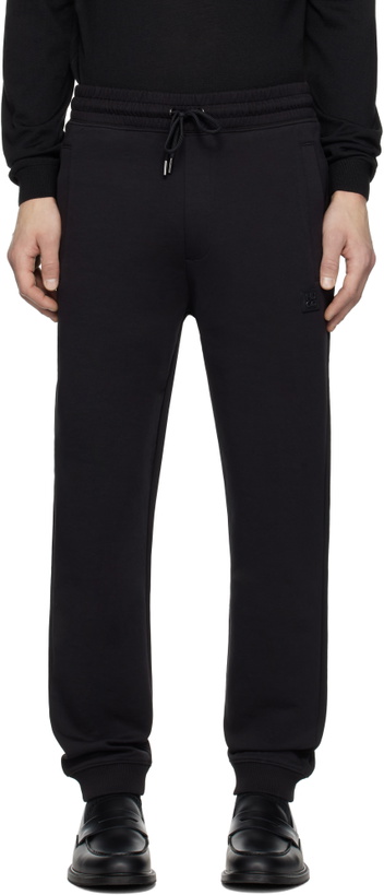 Photo: Hugo Black Stacked Logo Tracksuit Sweatpants