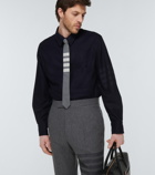 Thom Browne - 4-Bar wool-blend flannel shirt jacket