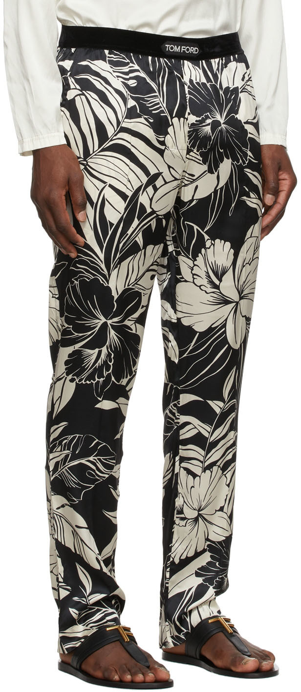 Tom Ford Black Hibiscus Pyjama Pants Tom Ford