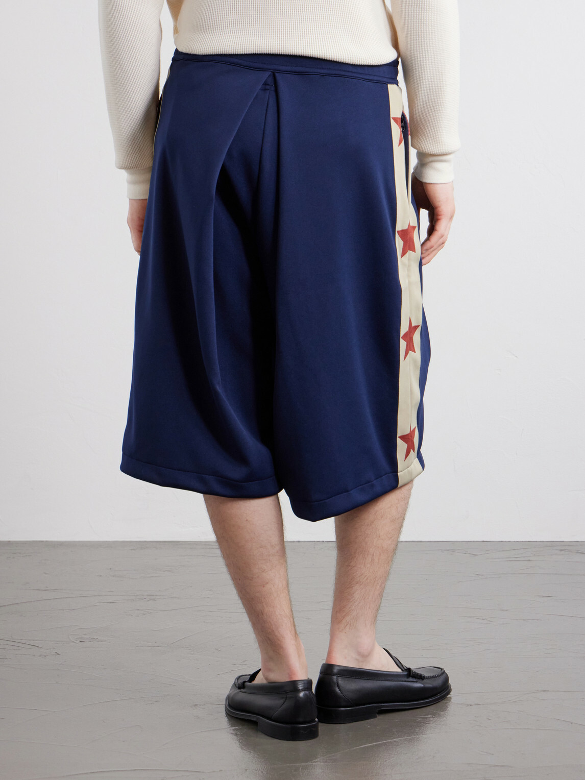 KAPITAL - Kome-Kome Straight-Leg Satin-Jersey Shorts - Blue