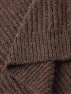 Inis Meáin - Moss Ribbed Baby Alpaca Sweater - Brown
