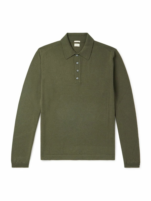 Photo: Massimo Alba - Wool Polo Shirt - Green