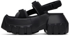 Rick Owens Black Hollywood Mega Tractor Heeled Sandals