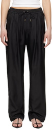 Silk Laundry Black Twill Slouch Lounge Pants