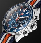 TAG Heuer - Formula 1 Chronograph 43mm Steel and NATO Webbing Watch - Men - Blue