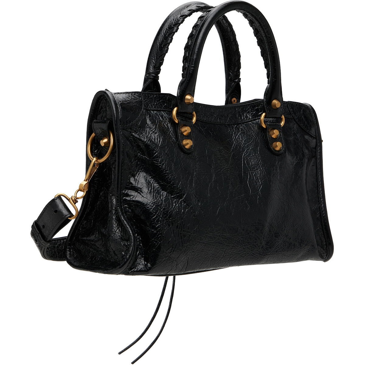 Balenciaga Black 'Le City' Arena Lamb Bag