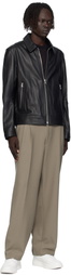 BOSS Black Regular-Fit Zip Leather Jacket