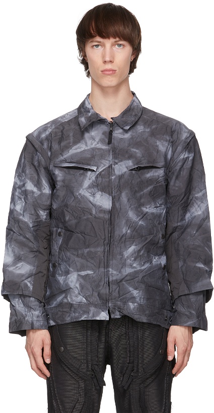 Photo: Blackmerle Grey Wrinkle Zip Jacket