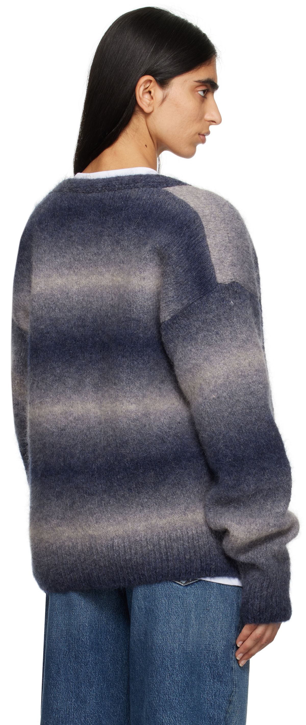 Études Navy Alpaca Cardigan
