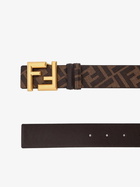 Fendi Rounded Ff Brown Mens Belt