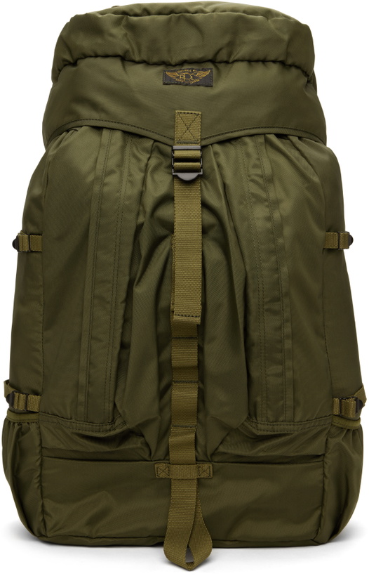 Photo: RRL Green Nylon Canvas Utility Backpack