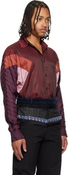 Edward Cuming Burgundy Sag Arm Flex Shirt