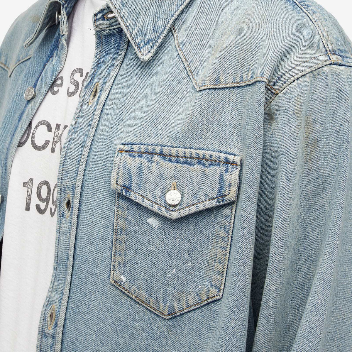 Acne Studios Men's Karty Denim Overshirt in Trafalgar Acne Acne Studios Men's Karty Denim Overshirt in Trafalgar Acne
