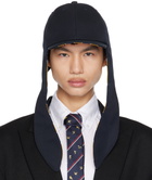 Thom Browne Navy Tie Up Cap