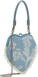Vivienne Westwood Blue Belle Heart Frame Top Handle Bag
