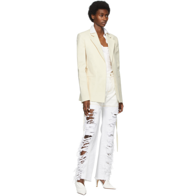 Peter Do Cotton Blend Poplin Wrap Shirt - Off White