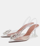 Amina Muaddi Begum embellished PVC slingback pumps