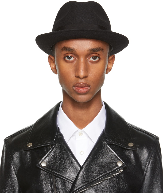 Photo: Saint Laurent Black Felt Fedora