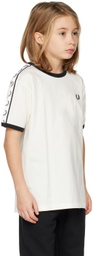 Fred Perry Kids White Taped Ringer T-Shirt