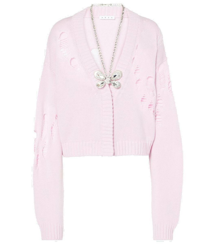 Photo: Area Embellished cotton and cashmere cardigan