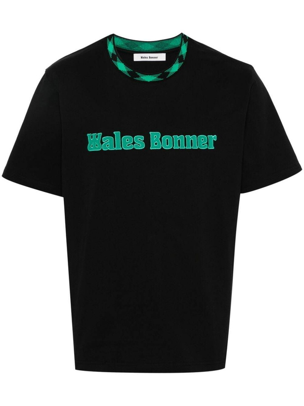 Wales Bonner Black and Grey Pinstripe Baseball Shirt Wales Bonner