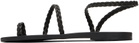 Ancient Greek Sandals Black Eleftheria Sandals
