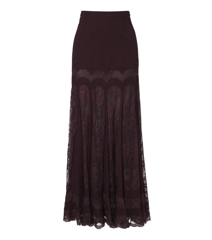 Photo: Zimmermann Valiant lace and silk maxi skirt