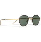 Eyevan 7285 - Octagon-Frame Gold-Tone and Titanium Sunglasses - Gold