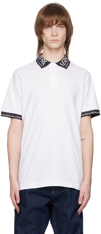 Photo: Versace Jeans Couture White Printed Polo