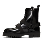 Moschino Black Buckle Boots
