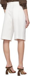 Matteau White Long Chino Shorts
