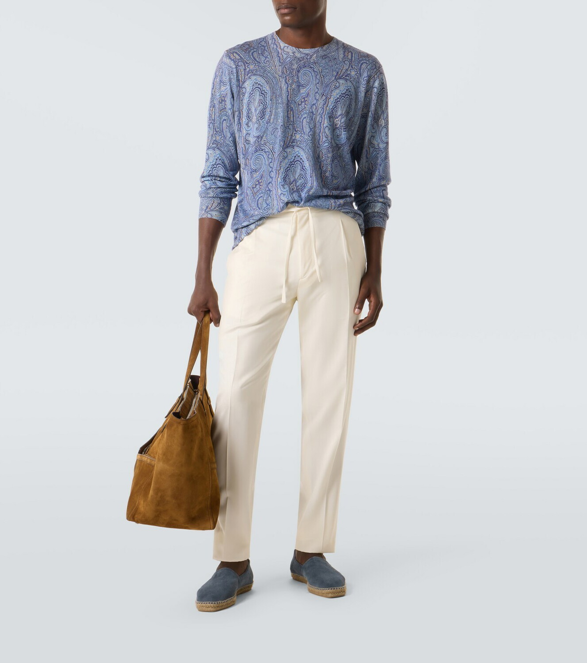 Etro Paisley silk and cashmere sweater