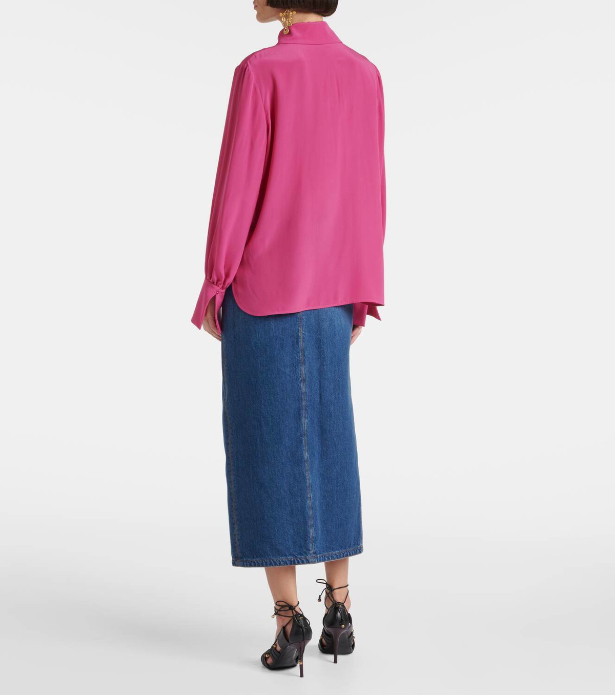 Chloé Tie-neck silk crêpe de chine blouse