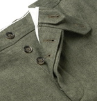 Officine Generale - Olive Paul Slim-Fit Herringbone Linen-Blend Suit Trousers - Men - Army green