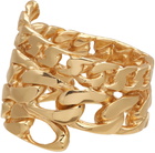 Emanuele Bicocchi Gold Spiral Chain Ring