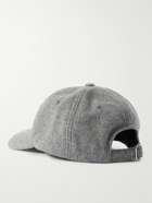 A.P.C. - Charlie Logo-Embroidered Wool-Blend Baseball Cap - Gray