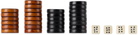 The Conran Shop Black & Brown Tavla Leather Backgammon Set