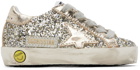 Golden Goose Baby Silver Superstar Glitter Sneakers