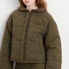 My Mum Made It Women's Rosette Puffer Jacket in Ivy Check