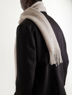 Polo Ralph Lauren - Fringed Logo-Embroidered Reversible Recycled Wool and Nylon-Blend Scarf