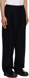 LE17SEPTEMBRE Black Two Tuck Wool Trousers
